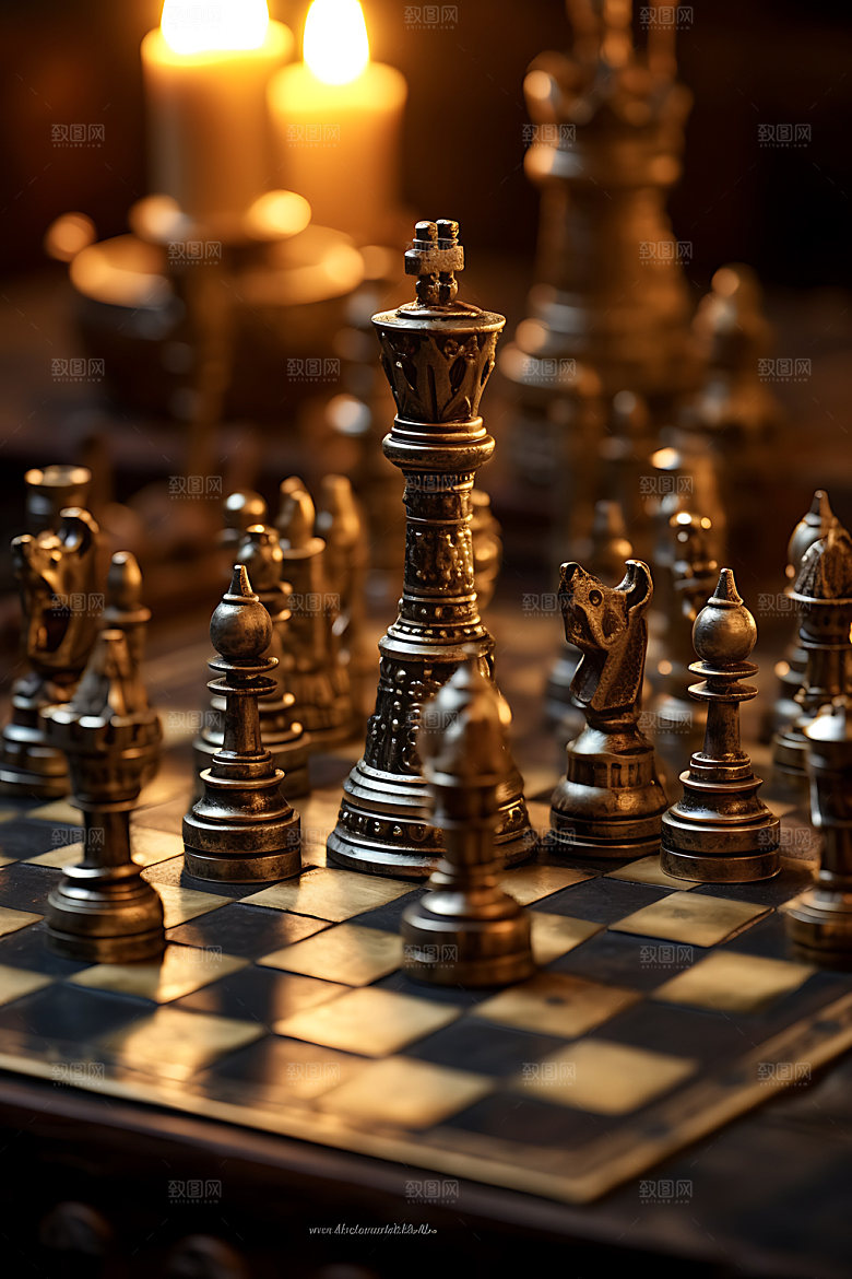 国际象棋质感商务摄影图