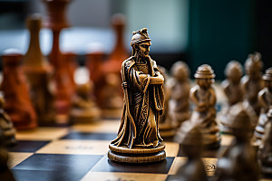 国际象棋质感商务摄影图