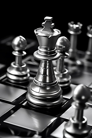 国际象棋商务对弈摄影图
