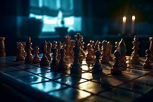国际象棋质感高清摄影图