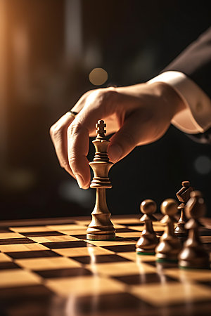 国际象棋商业竞争企业摄影图