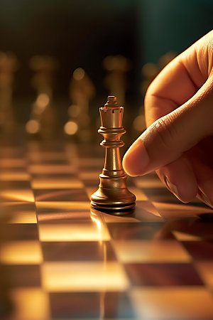国际象棋高清商业竞争摄影图