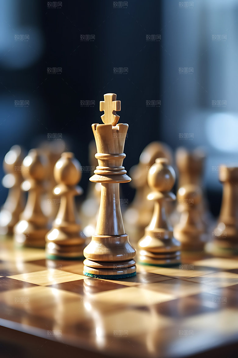 国际象棋下棋企业摄影图