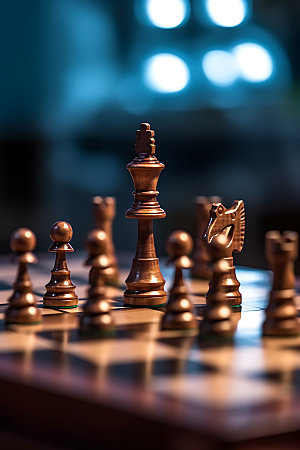 国际象棋博弈商务摄影图
