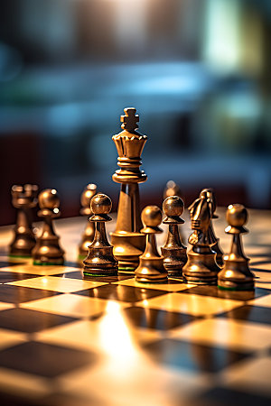 国际象棋下棋商务摄影图