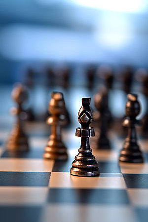 国际象棋商务下棋摄影图