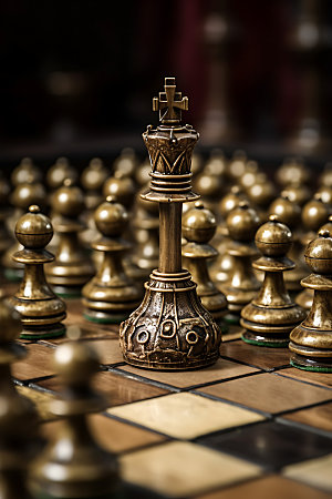 国际象棋企业下棋摄影图