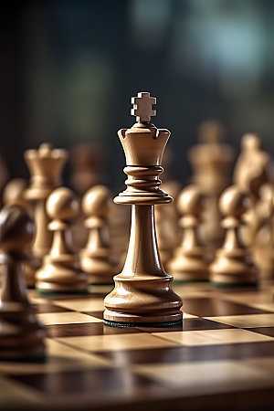 国际象棋企业对弈摄影图