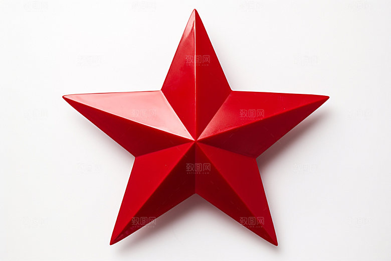 五角星节日红色元素