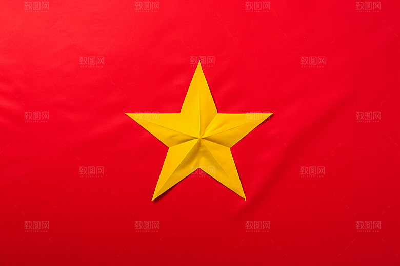 五角星3D国庆元素