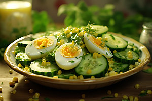 蔬菜沙拉高清轻食摄影图