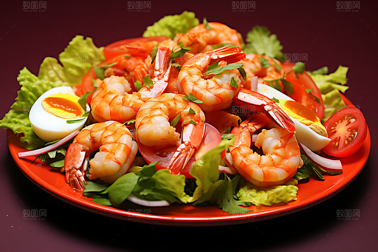 蔬菜沙拉轻食美食摄影图