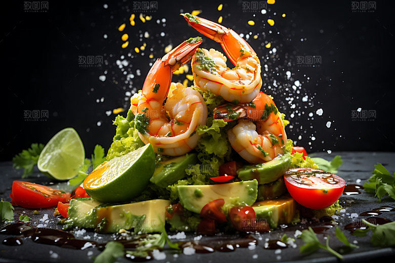 蔬菜沙拉高清轻食摄影图