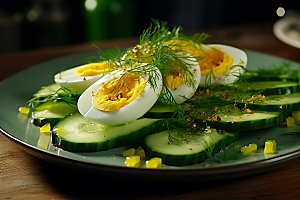 蔬菜沙拉减脂健康食物摄影图