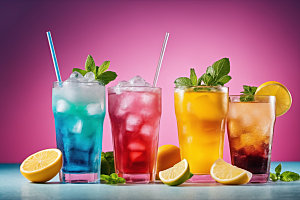 果汁饮料夏天美味摄影图