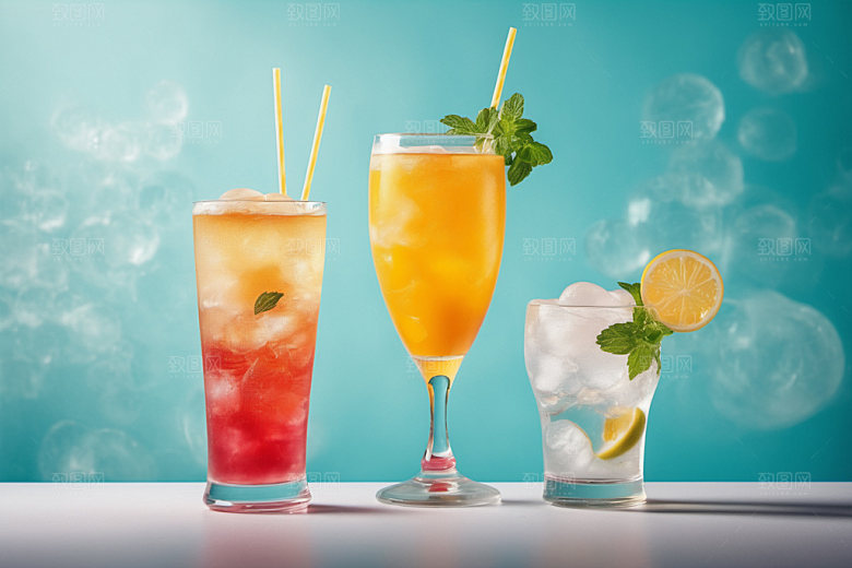 果汁饮料夏天果茶摄影图