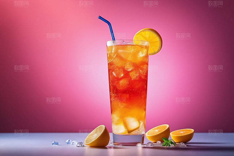 果汁饮料果茶夏日摄影图