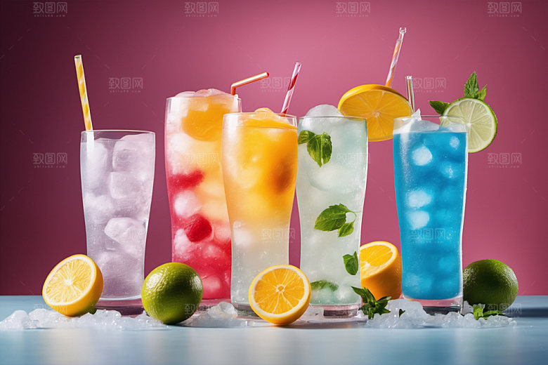 果汁饮料果饮冰爽摄影图