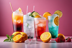 果汁饮料夏天美味摄影图