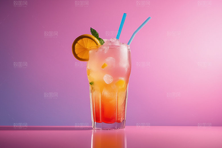 果汁饮料冰爽美味摄影图