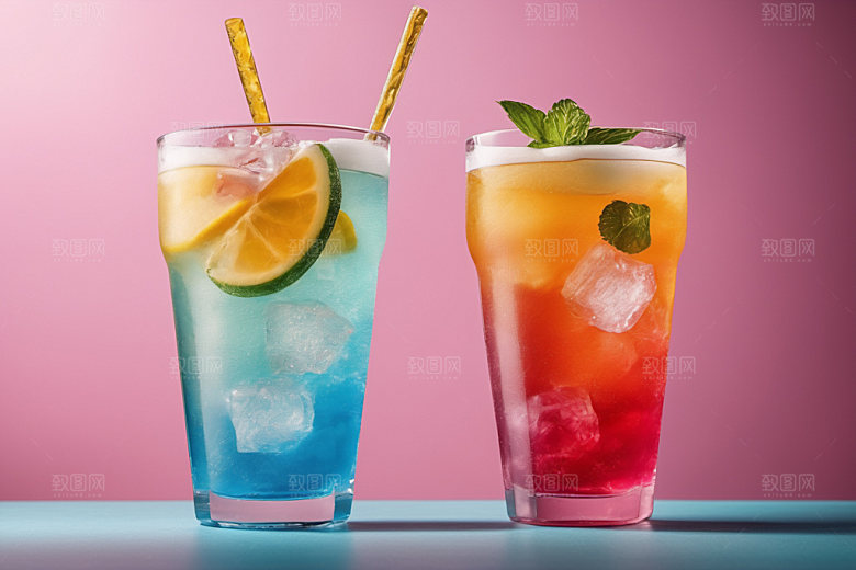 果汁饮料果茶夏天摄影图