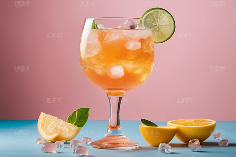 果汁饮料美味果茶摄影图