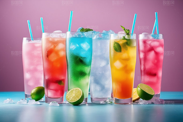 果汁饮料高清夏天摄影图