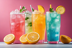 果汁饮料夏日美味摄影图