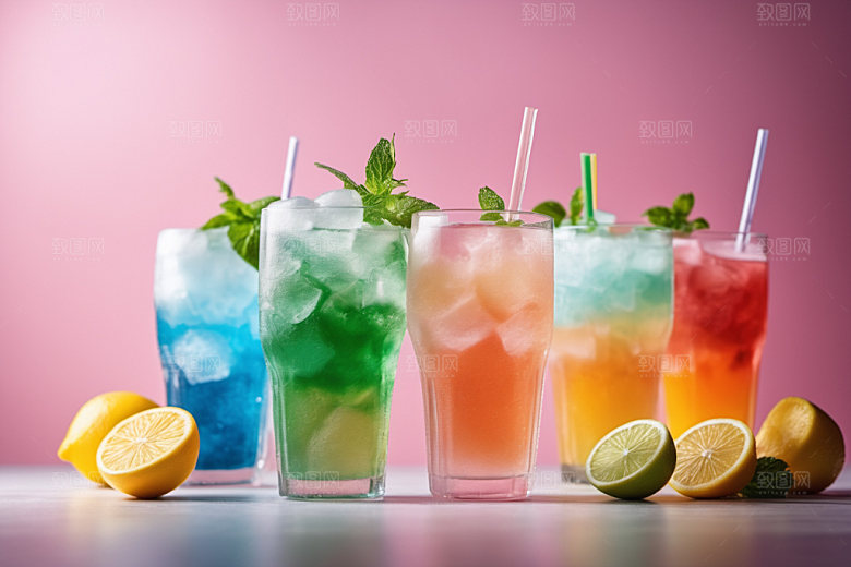 果汁饮料夏天果茶摄影图