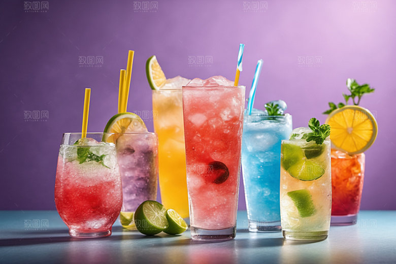 果汁饮料美味果茶摄影图