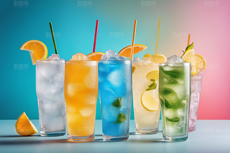 果汁饮料夏天果茶摄影图