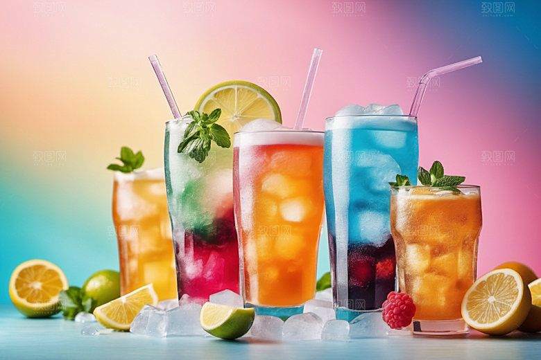 果汁饮料果茶美味摄影图