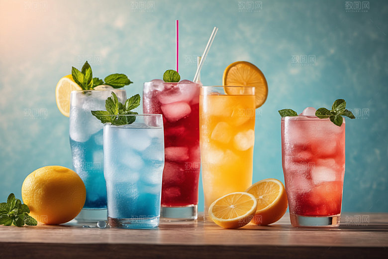 果汁饮料果茶夏日摄影图