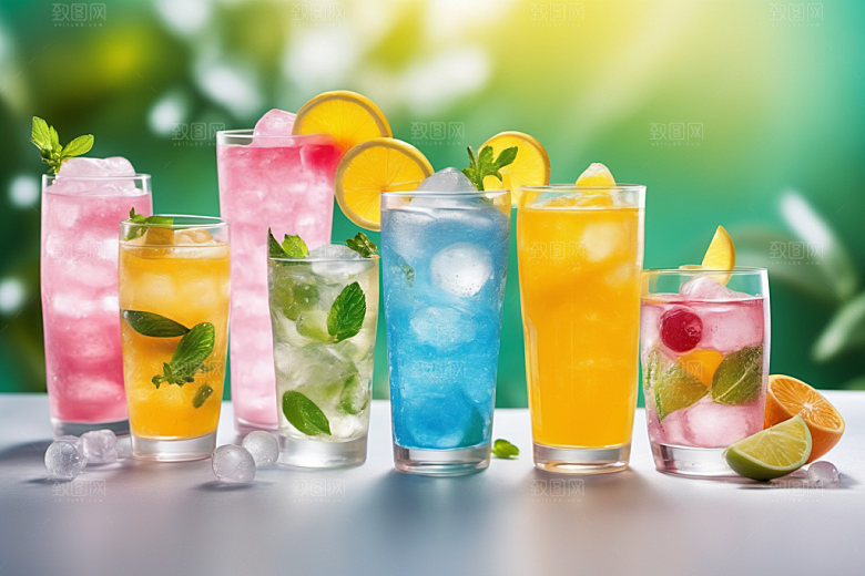 果汁饮料冰爽高清摄影图