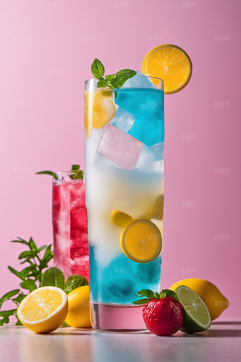 果汁夏日缤纷摄影图