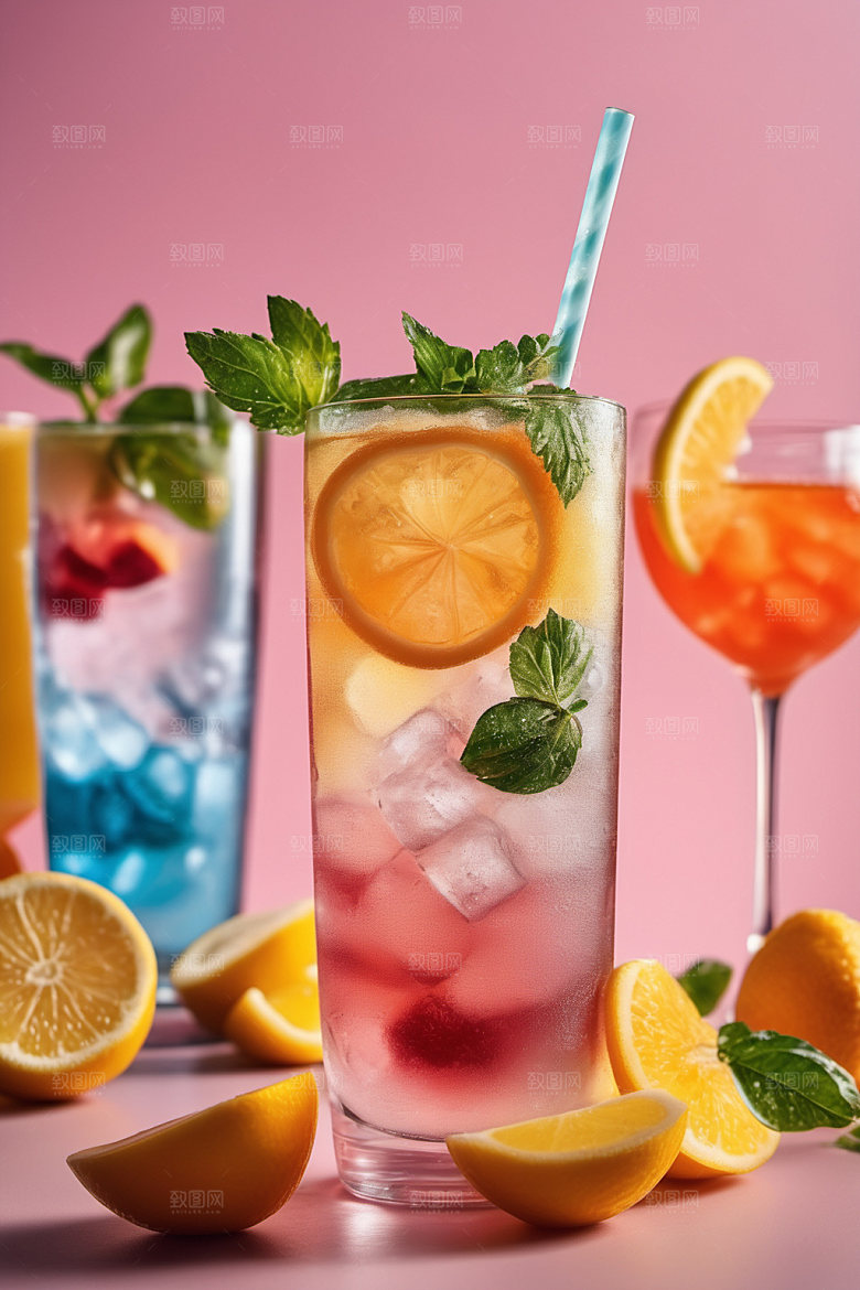 果汁创意夏日摄影图