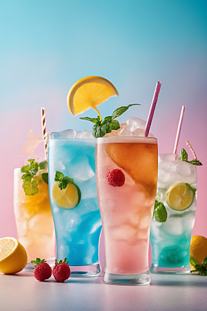 果汁创意饮料摄影图
