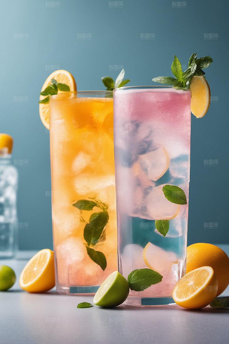 果汁缤纷美食摄影图
