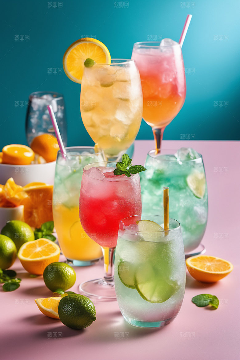 果汁夏日美食摄影图