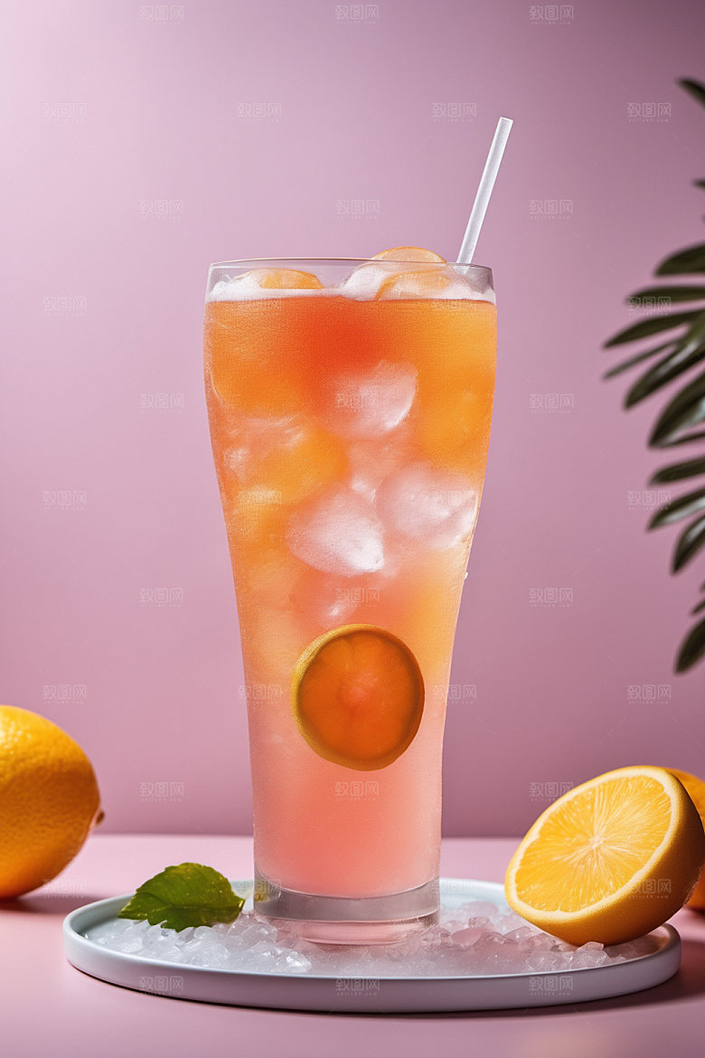 果汁饮料创意摄影图