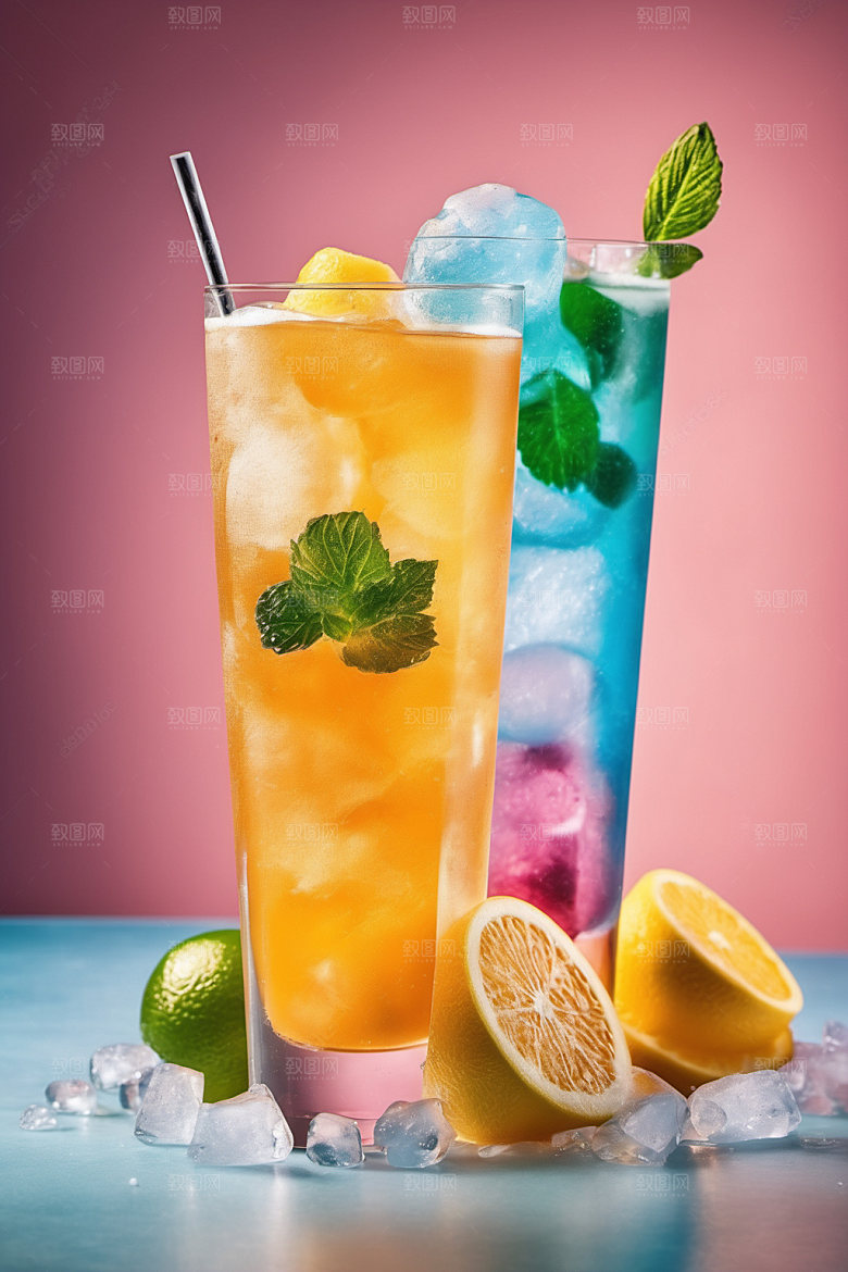 果汁茶饮美食摄影图