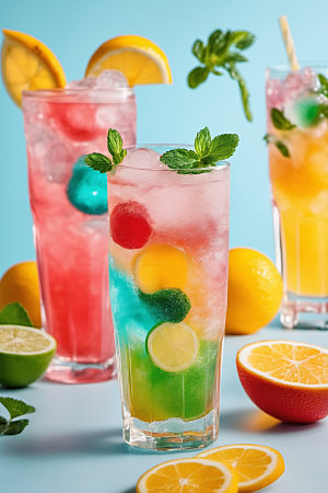 果汁创意饮料摄影图