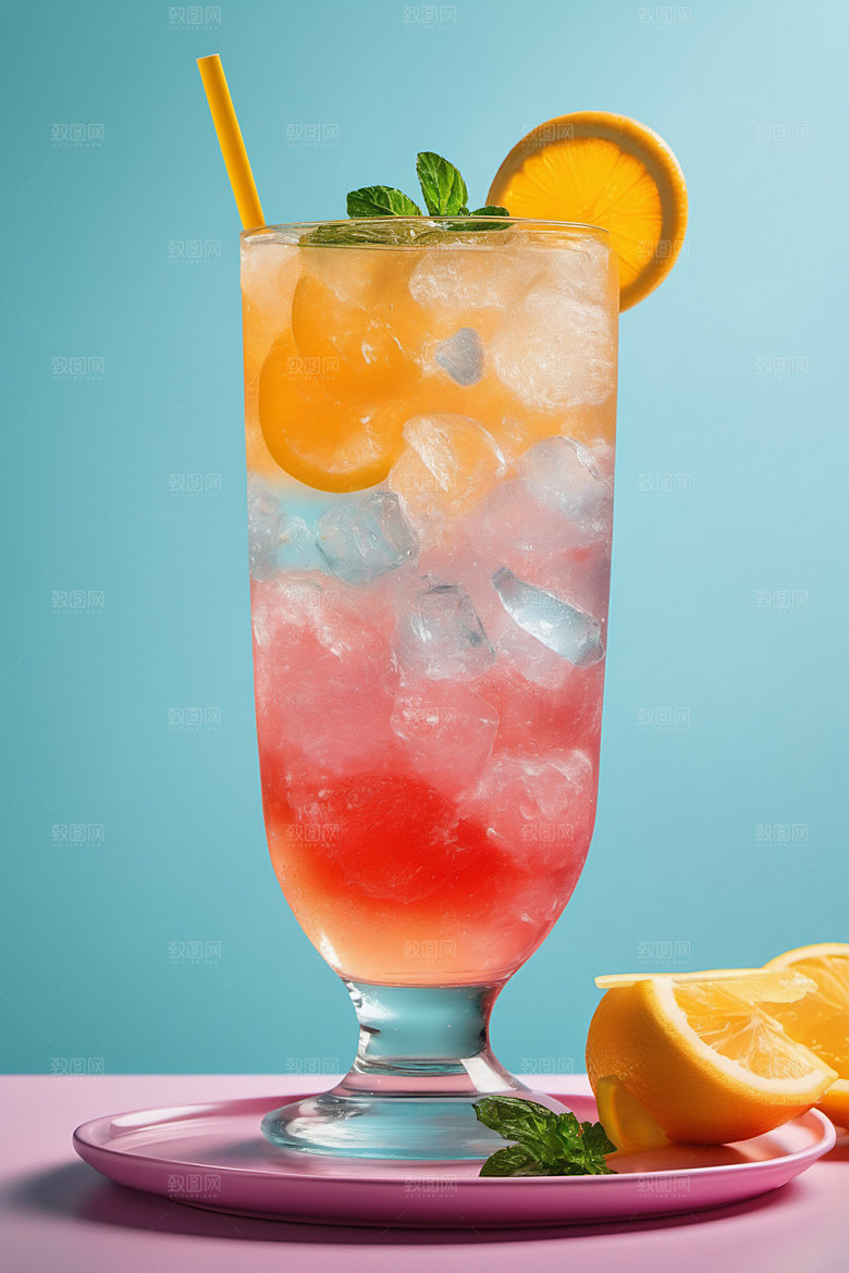 果汁美食缤纷摄影图