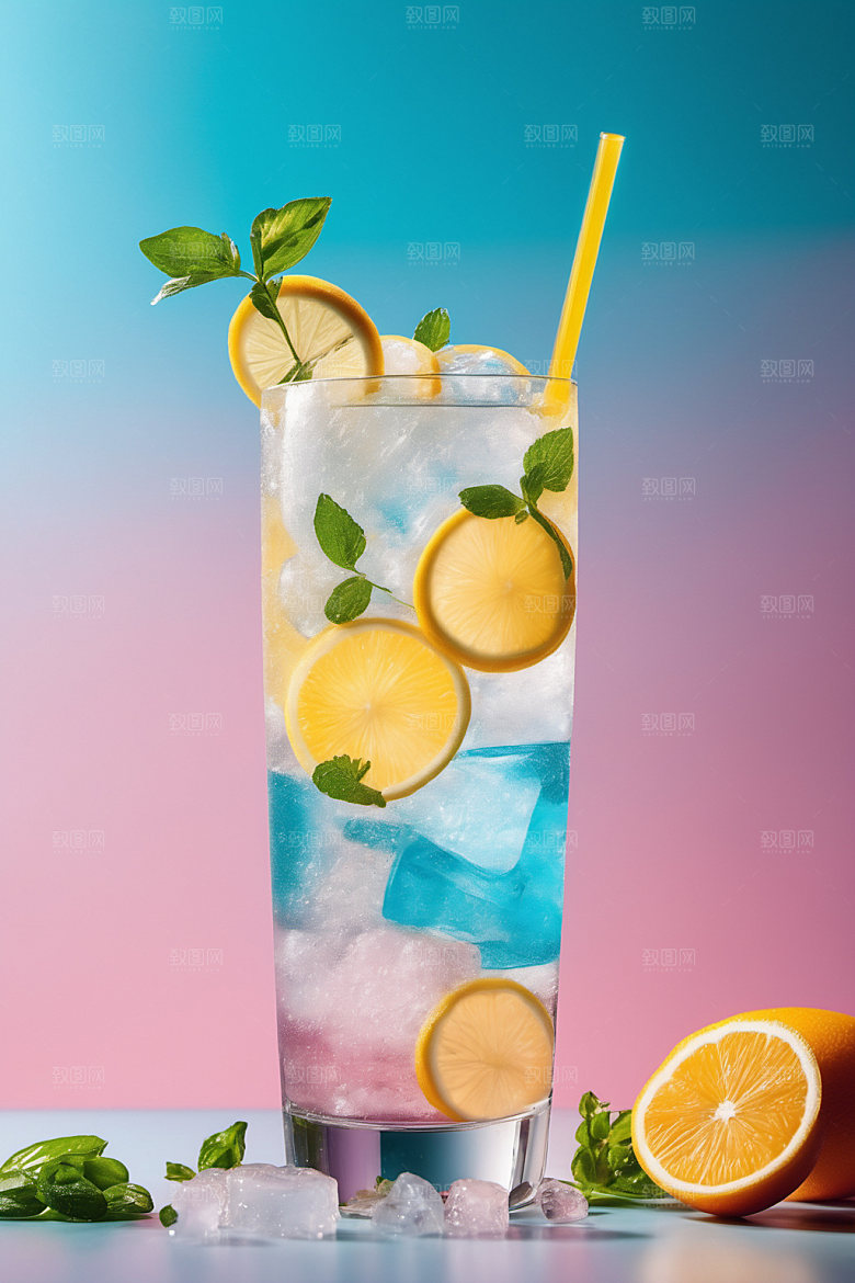 果汁创意果饮摄影图