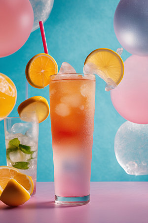 果汁缤纷饮料摄影图
