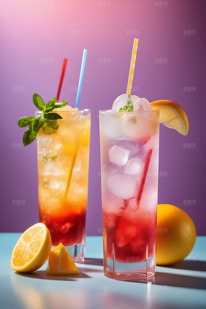 果汁夏日缤纷摄影图