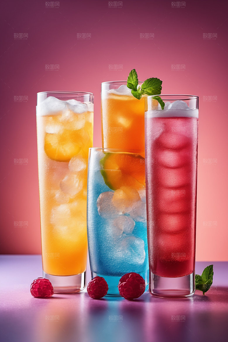 果汁夏日冰爽摄影图