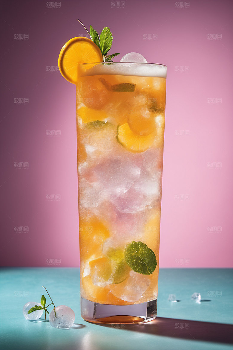 果汁冰爽美食摄影图