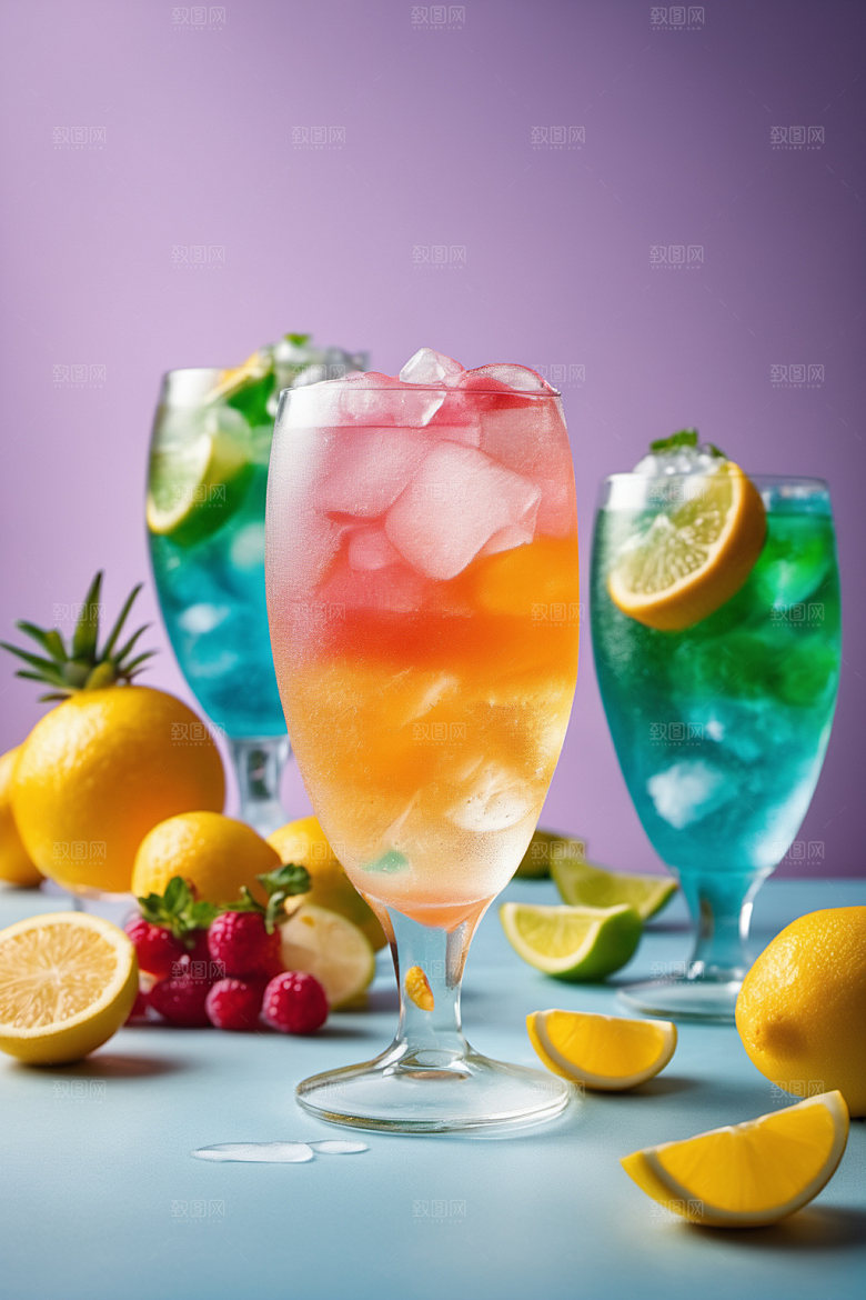 果汁冰爽夏日摄影图