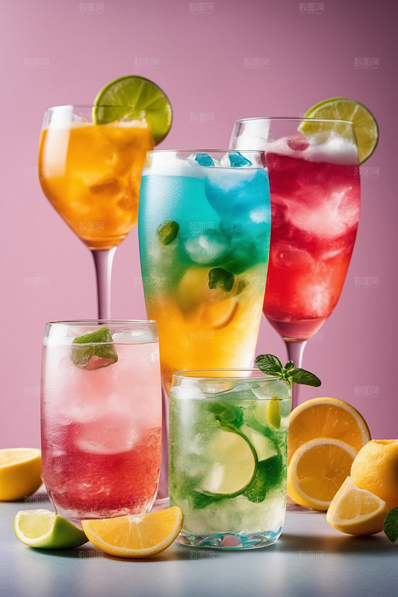 果汁饮料夏日摄影图